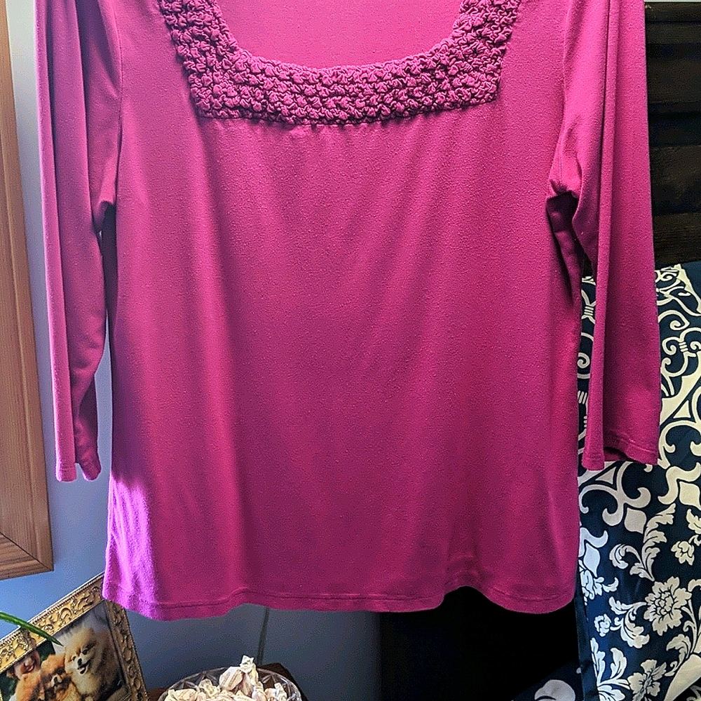 Raspberry Smocked top